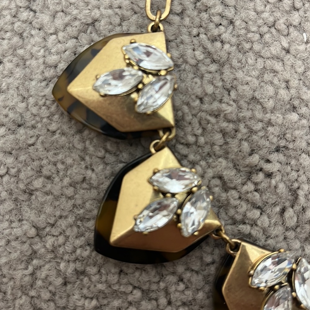 J. Crew crystal and tortoise necklace
